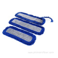 Durable microfiber dusting flat mop with fringe